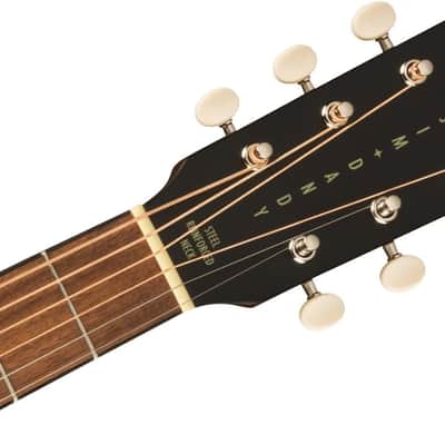 Gretsch Jim Dandy Deltoluxe Parlor 6-String Right-Handed Acoustic Guitar with C-Shape Neck and Select Lightweight Laminate Tonewoods X-Braced Body (Black Top) image 6