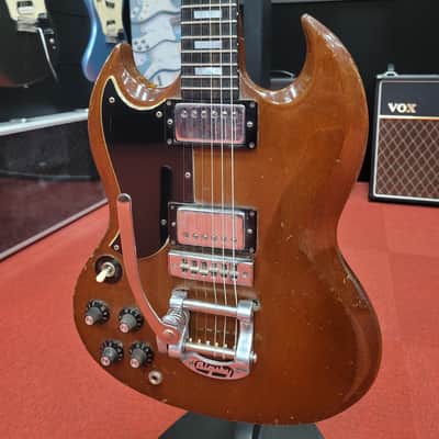 Gibson SG Standard Left Hand with Ebony Fretboard and Bigsby 1972 - 1985 - Walnut image 7