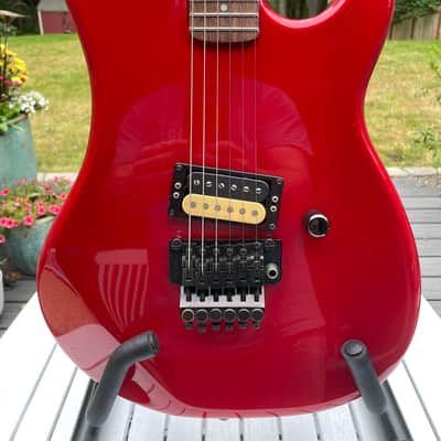 Kramer Baretta 85 Candy Red Banana Headstock image 4