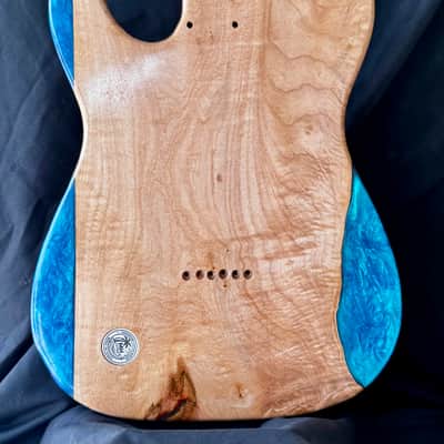 MH Customs Tidal Series “Emerald Break” T-Style Guitar Body 2026 - Nitrocellulose Gloss image 3