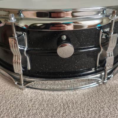 Ludwig LM404 Acrolite 5x14" 8-Lug Aluminum Snare Drum with Black/White Badge 1994 - 2012 - Black Galaxy image 9