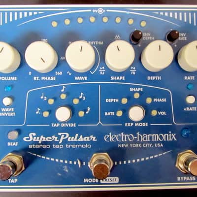 Mint Electro-Harmonix Super Pulsar Analog Stereo Tap Tremolo Mint Condition image 5