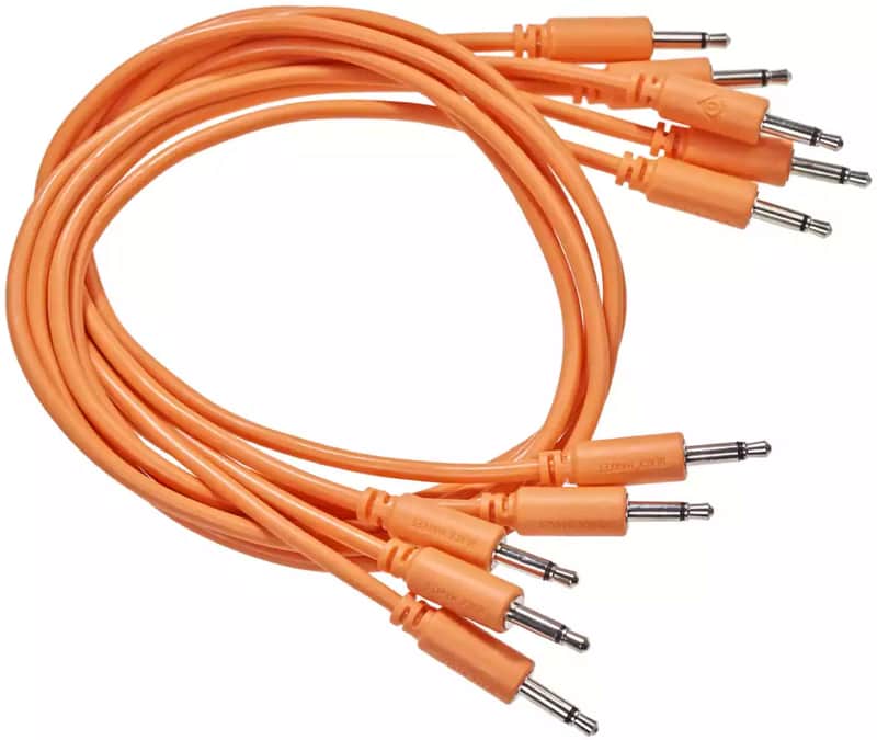 Black Market Modular Eurorack Patch Cables (100cm - Orange - 5 Pack) image 1