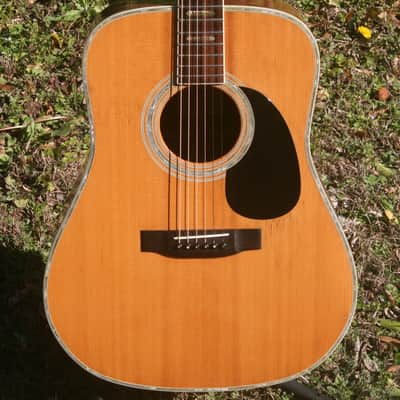 1975 Yairi YW-600 Dreadnought Guitar New Jacaranda Natural+Vintage Flight Case image 2