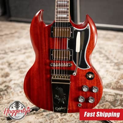 Epiphone 1964 SG Standard with Maestro Vibrola Reissue Electric Guitar - Cherry Red with Hardshell Case image 1