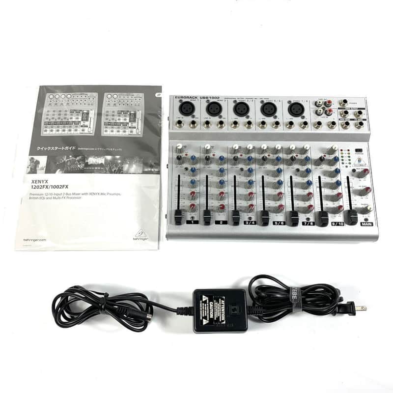 Behringer Eurorack UB1002 10-Input 2-Bus Mic / Line Mixer 2000s - Silver  TGHM image 1