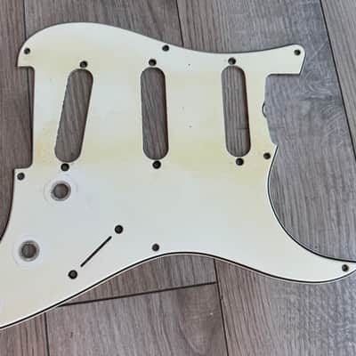Vintage USA 54 8 Hole 50's Fender Stratocaster 56 Vintage Pickguard Celluloid / Nitrate White / Cream 1954 thru 58 RI image 5