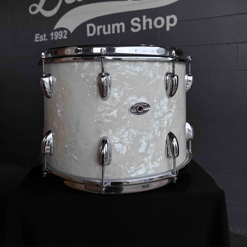 1970’s Slingerland 10×14 Rack Tom with Mount White Marine Pearl