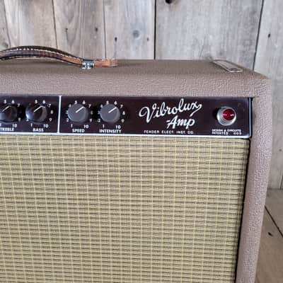 Fender Vibrolux Amp Wheat Grille 1962 - Brown Tolex image 10
