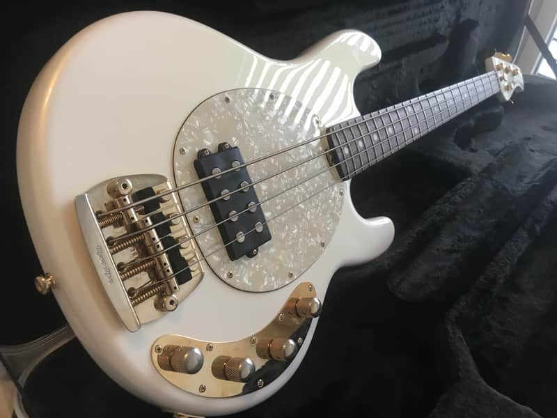 Ernie Ball Music Man Stingray 4H Limited Edition Gilded White PDN Classic 2012 Gilded White and gold image 1