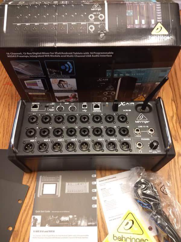Behringer X Air XR18 Tablet-Controlled Digital Mixer With Tablet, Router, Case image 1