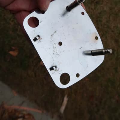 Fender Mustang Tailpiece 1965 - Nickle "Pat Pend" Nice image 5