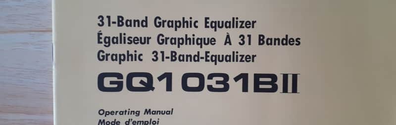 Yamaha GQ1031B2 31-Band Graphic Equaliser Operating Manual English/French/German image 1