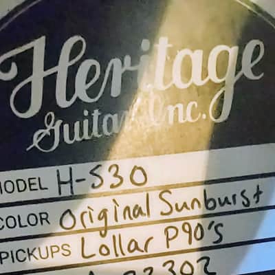 Heritage H-530 2023 - Original sunburst gloss image 12