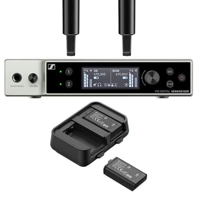 Sennheiser EW-DX-EM-D-2-835-K EW-DX Dante Dual Channel Wireless Bundle with 2 SKM Transmitters, 2 E835 Mic Modules, 2 batteries, 1 charger in Q1 Band image 1