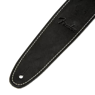 Genuine Fender 2.5" Wide Ball Glove Leather Adjustable Guitar Strap - Black image 14