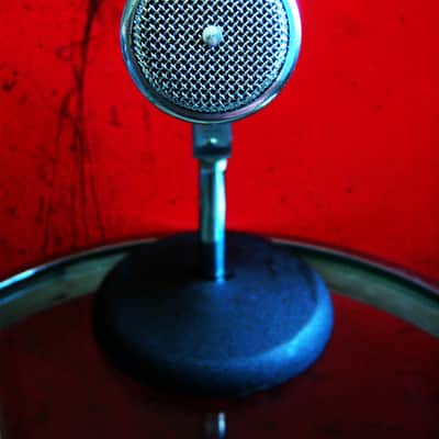 Vintage 1960's Electro-Voice 664 Cardioid Dynamic Microphone w Berger Industries cast iron stand PROP DISPLAY image 3
