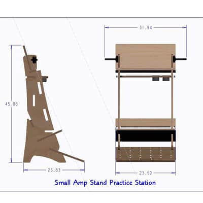 Fx Pedalboards Small Amp Stand / Practice Station - FREE SHIPPING! image 7