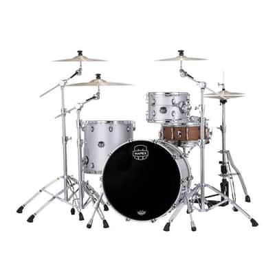 Mapex Saturn Evolution Hybrid Organic Rock 3 Pc Drum Set w/o Snare 22/12/16 Iridium Silver