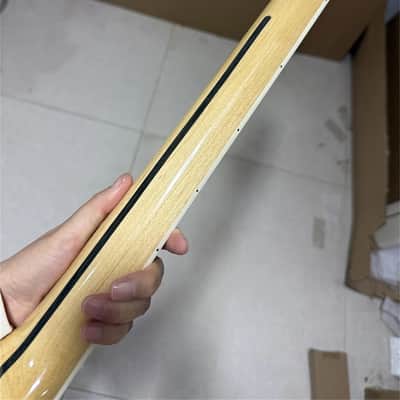 24 inch short scale maple electric guitar neck block inlay 22fret big head Parts image 6