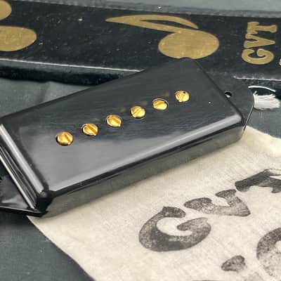 General Vintage Tone  NOS Dog Ear pickup 1957 / 1961  Dogear P90 for Les Paul Junior  Cab black cover image 4
