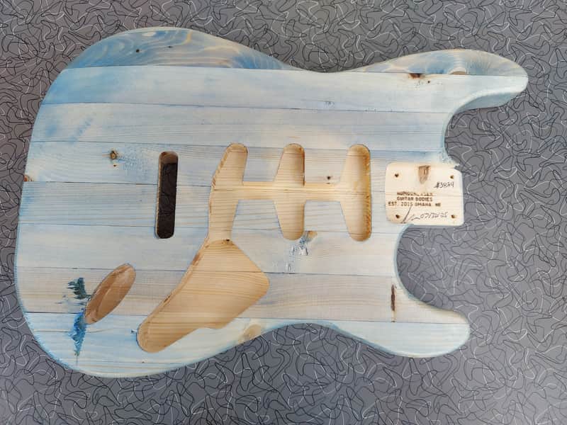 Guitar Body Stratocaster Style Nitro Finish Barncaster Pinecaster Nomoonlaser image 1