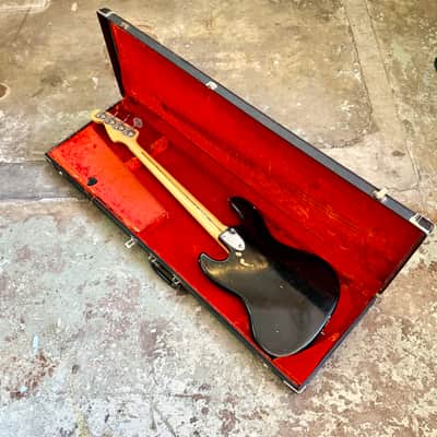 1975 Fender Jazz Bass with Maple Fretboard black original vintage USA bartolini image 10