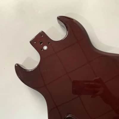 Wine Red Finish Guitar Double Cutaway Solid Basswood Body image 6