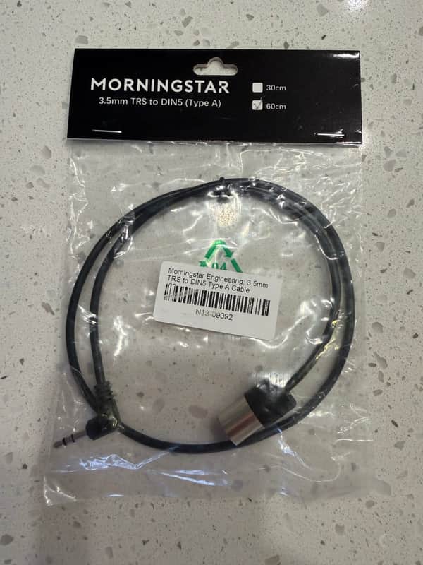 Morningstar Engineering 3.5mm TRS to DIN5 Type A Cable - 60CM