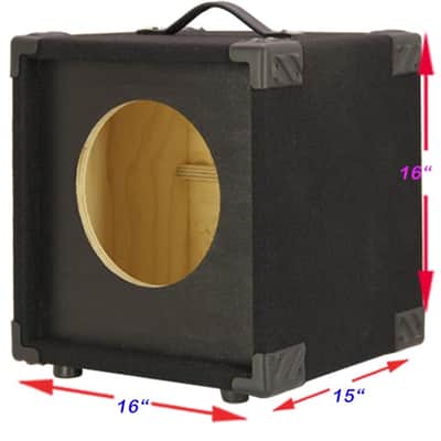 1X10 Compact extension bass guitar speaker empty cabinet  Black carpet finish. US MADE image 2