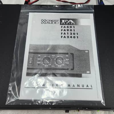 Crest Audio FA-901 800-Watt Power Amplifier 1990s - Black image 5