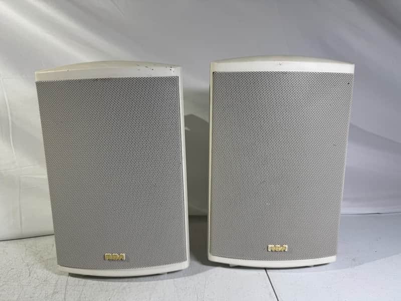 RCA PRO-LS30 Outdoor Speakers HiFi Stereo Home Audio Vintage Bookshelf White image 1