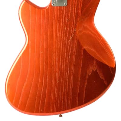 New Novo Miris J-Custom Lightly Distressed Candy Apple Orange w/Lollar Gold Foil Pickups #26199 image 4