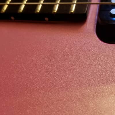 1986 USA Charvel San Dimas Original Pink Pearl Ebony Slab Pearl Dots image 3