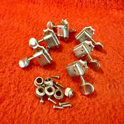 Kluson Double line deluxe guitar tuners 1964 - Nickel patent number 3x3 original vintage USA Rickenbacker Gibson epiphone image 1