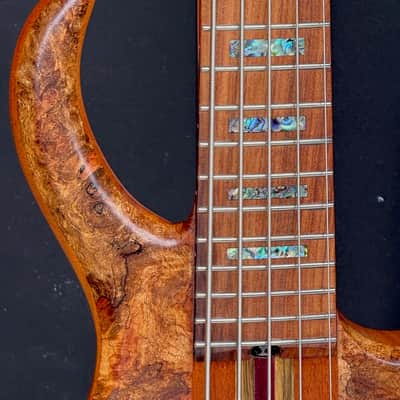Warrior Dran Michael 5-string Bass "NAMM" 2020 - stunning featherweight Spalted Maple NAMM Show display model # 9. image 9