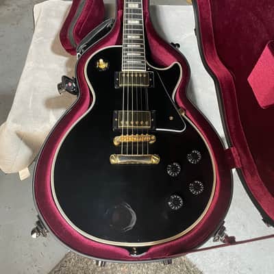 Epiphone Les Paul Custom - Ebony w/Crossrock Hardshell Case image 13