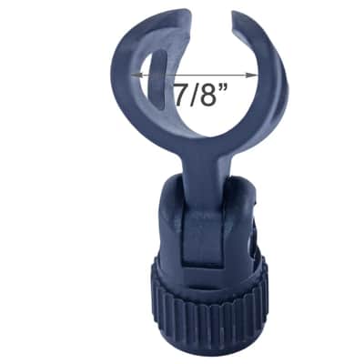 Small size condenser plastic mic microphone stand clip holder NEW image 2