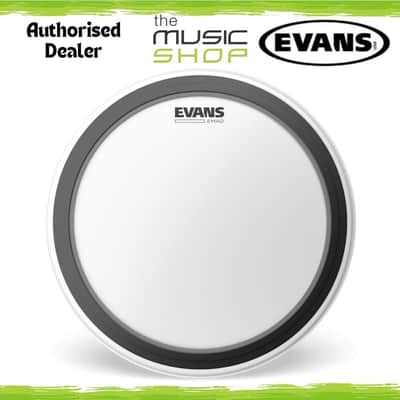 Evans 22" EMAD Coated White Bass Drum Head, 22 inch Batter Drumhead - BD22EMADCW image 1