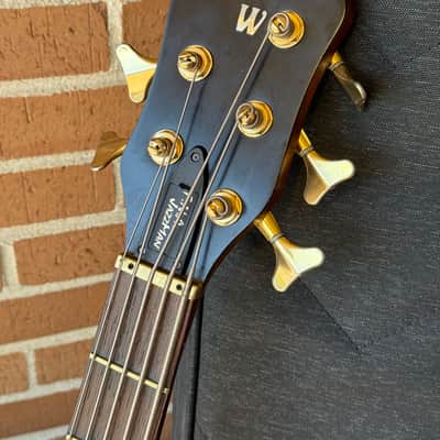 2006 Warwick Corvette FNA Jazzman 5 String with Bag - Honey Violin Oil image 3