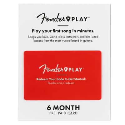 Fender Play Pre-Paid Subscription Card (Guitar, Bass, Ukulele) Lessons - 6 Month image 1