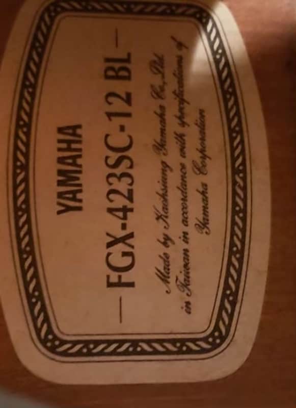 Yamaha FGX-423SC-12BL Mid 90s - Black | Reverb