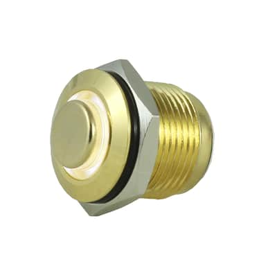 Tesi FILO 16MM LED Momentary Push Button Guitar Kill Switch Gold / White