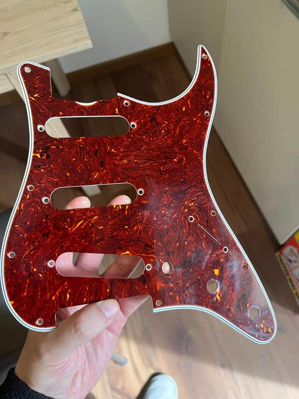Celluloid Red Tortoise Vintage style Stratocaster Pickguard image 1