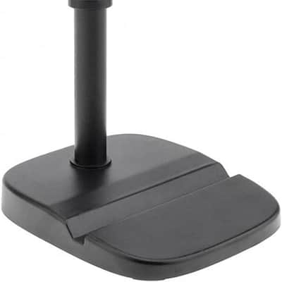 Desktop Mic Stand with Phone Holder, Adjustable Desk Mic Stand with Mic Clip Compatible with Max 1.7 inch Diameter Microphone, Weighted Base, 5/8" to 3/8" Screw Adapter, Height 9.8" to 13.4" image 1