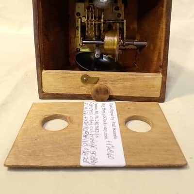 Fully Restored Paquet Antique Maelzel Bell Metronome 1900s Walnut / Fruitwood, Has Silver Trim image 10