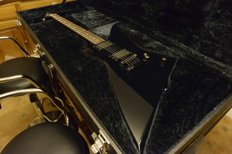 ESP EX Explorer Black James Hetfield Metallica Style Guitar EMG 81 60 + CaseMIJ Japan image 1