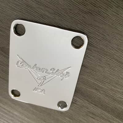 Fender Masterbuilt Custom Shop Neck Plate Masterbuilder Cruz era 2000 Chrome image 9