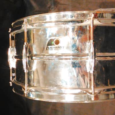 Ludwig Black/White Badge 6.5x14 Chrome Over Steel image 1