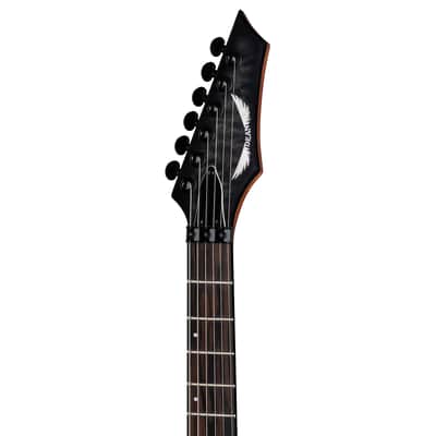 Dean Exile Select Floyd Neck-Thru Archtop, Satin Black Burst, EXILE SEL F NT QM SBB image 11